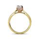5 - Aziel Desire 1.16 ctw (6.5 mm) IGI Certified Round Lab Grown Diamond (VS1/F) and Round Natural Diamond Two Tone Engagement Ring 