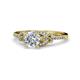 3 - Katelle Desire 1.28 ctw (6.5 mm) IGI Certified Round Lab Grown Diamond (VS1/F) and Round Natural Diamond Engagement Ring 
