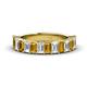 1 - Alaya 4.41 ctw (5x3 mm) Emerald Cut Citrine and Lab Grown Diamond 14 Stone Wedding Band 