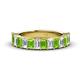 1 - Alaya 4.90 ctw (5x3 mm) Emerald Cut Peridot and Lab Grown Diamond 14 Stone Wedding Band 