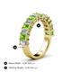 4 - Alaya 4.90 ctw (5x3 mm) Emerald Cut Peridot and Lab Grown Diamond 14 Stone Wedding Band 