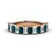 1 - Alaya 5.04 ctw (5x3 mm) Emerald Cut London Blue Topaz and Lab Grown Diamond 14 Stone Wedding Band 