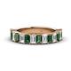 1 - Alaya 5.04 ctw (5x3 mm) Emerald Cut Lab Created Alexandrite and Lab Grown Diamond 14 Stone Wedding Band 