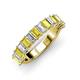 3 - Alaya 4.55 ctw (5x3 mm) Emerald Cut Yellow Sapphire and Lab Grown Diamond 14 Stone Wedding Band 