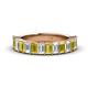 1 - Alaya 4.55 ctw (5x3 mm) Emerald Cut Yellow Sapphire and Lab Grown Diamond 14 Stone Wedding Band 