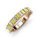 3 - Alaya 4.55 ctw (5x3 mm) Emerald Cut Yellow Sapphire and Lab Grown Diamond 14 Stone Wedding Band 