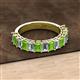 2 - Alaya 4.90 ctw (5x3 mm) Emerald Cut Peridot and Lab Grown Diamond 14 Stone Wedding Band 