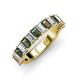 3 - Alaya 5.04 ctw (5x3 mm) Emerald Cut Lab Created Alexandrite and Lab Grown Diamond 14 Stone Wedding Band 