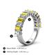 4 - Alaya 4.55 ctw (5x3 mm) Emerald Cut Yellow Sapphire and Lab Grown Diamond 14 Stone Wedding Band 