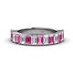 1 - Alaya 4.55 ctw (5x3 mm) Emerald Cut Pink Sapphire and Lab Grown Diamond 14 Stone Wedding Band 