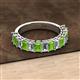 2 - Alaya 4.90 ctw (5x3 mm) Emerald Cut Peridot and Lab Grown Diamond 14 Stone Wedding Band 