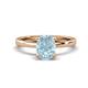 1 - Jenna 1.75 ct (9x7 mm) Oval Cut Aquamarine Solitaire Engagement Ring 