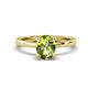 1 - Jenna 2.00 ct (9x7 mm) Oval Cut Peridot Solitaire Engagement Ring 