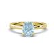 1 - Jenna 1.75 ct (9x7 mm) Oval Cut Aquamarine Solitaire Engagement Ring 