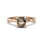 1 - Jenna 1.75 ct (9x7 mm) Oval Cut Smoky Quartz Solitaire Engagement Ring 