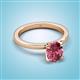 2 - Jenna 1.61 ct (9x7 mm) Oval Cut Pink Tourmaline Solitaire Engagement Ring 