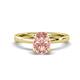 1 - Jenna 1.61 ct (9x7 mm) Oval Cut Morganite Solitaire Engagement Ring 