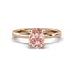 1 - Jenna 1.61 ct (9x7 mm) Oval Cut Morganite Solitaire Engagement Ring 