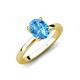 3 - Jenna 2.40 ct (9x7 mm) Oval Cut Blue Topaz Solitaire Engagement Ring 
