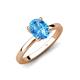 3 - Jenna 2.40 ct (9x7 mm) Oval Cut Blue Topaz Solitaire Engagement Ring 