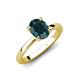 3 - Jenna 2.40 ct (9x7 mm) Oval Cut London Blue Topaz Solitaire Engagement Ring 