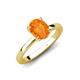 3 - Jenna 1.70 ct (9x7 mm) Oval Cut Citrine Solitaire Engagement Ring 