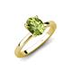 3 - Jenna 2.00 ct (9x7 mm) Oval Cut Peridot Solitaire Engagement Ring 