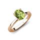 3 - Jenna 2.00 ct (9x7 mm) Oval Cut Peridot Solitaire Engagement Ring 