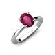 3 - Jenna 2.30 ct (9x7 mm) Oval Cut Rhodolite Garnet Solitaire Engagement Ring 