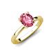 3 - Jenna 1.61 ct (9x7 mm) Oval Cut Pink Tourmaline Solitaire Engagement Ring 