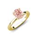 3 - Jenna 1.61 ct (9x7 mm) Oval Cut Morganite Solitaire Engagement Ring 