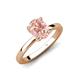 3 - Jenna 1.61 ct (9x7 mm) Oval Cut Morganite Solitaire Engagement Ring 