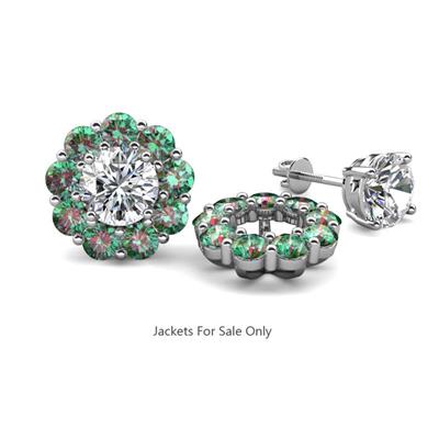 Serena ctw Round Lab Created Alexandrite Jackets Earrings