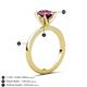 4 - Jenna 2.30 ct (9x7 mm) Oval Cut Rhodolite Garnet Solitaire Engagement Ring 