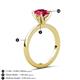 4 - Jenna 2.20 ct (9x7 mm) Oval Cut Lab Created Ruby Solitaire Engagement Ring 