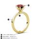 4 - Jenna 2.20 ct (9x7 mm) Oval Cut Red Garnet Solitaire Engagement Ring 