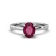 1 - Jenna 2.30 ct (9x7 mm) Oval Cut Rhodolite Garnet Solitaire Engagement Ring 