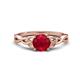 1 - Maeve 0.95 ct (6.00 mm) Round Ruby Entwined Celtic Love Knot Engagement Ring 