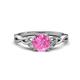 1 - Maeve 0.95 ct (6.00 mm) Round Pink Sapphire Entwined Celtic Love Knot Engagement Ring 