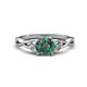 1 - Maeve 1.00 ct (6.50 mm) Round Lab Created Alexandrite Entwined Celtic Love Knot Engagement Ring 