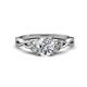 1 - Maeve 1.00 ct (6.50 mm) GIA Certified Round Natural Diamond (SI/H) Celtic Love Knot Entwined Solitaire Engagement Ring 