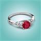 2 - Maeve 0.95 ct (6.00 mm) Round Ruby Entwined Celtic Love Knot Engagement Ring 