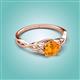 2 - Maeve 0.87 ct (6.50 mm) Round Citrine Entwined Celtic Love Knot Engagement Ring 