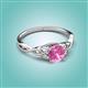 2 - Maeve 0.95 ct (6.00 mm) Round Pink Sapphire Entwined Celtic Love Knot Engagement Ring 