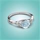 2 - Maeve 0.87 ct (6.50 mm) Round Aquamarine Entwined Celtic Love Knot Engagement Ring 