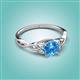 2 - Maeve 0.95 ct (6.50 mm) Round Blue Topaz Entwined Celtic Love Knot Engagement Ring 