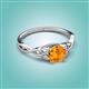 2 - Maeve 0.87 ct (6.50 mm) Round Citrine Entwined Celtic Love Knot Engagement Ring 
