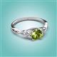 2 - Maeve 1.10 ct (6.50 mm) Round Peridot Entwined Celtic Love Knot Engagement Ring 