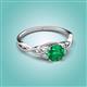 2 - Maeve 0.72 ct (6.00 mm) Round Emerald Entwined Celtic Love Knot Engagement Ring 