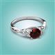 2 - Maeve 1.05 ct (6.50 mm) Round Red Garnet Entwined Celtic Love Knot Engagement Ring 